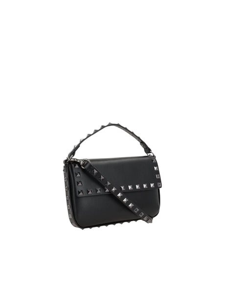 VALENTINO GARAVANI-Rockstud Mini Shiny Leather Crossbody Bag-JOHN JULIA