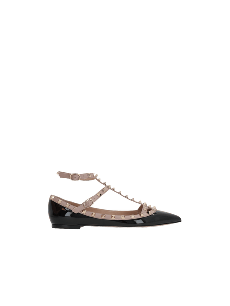 Rockstud Patent Leather Ballerinas-VALENTINO GARAVANI-JOHN JULIA