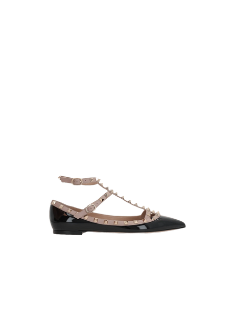 Rockstud Patent Leather Ballerinas-VALENTINO GARAVANI-JOHN JULIA