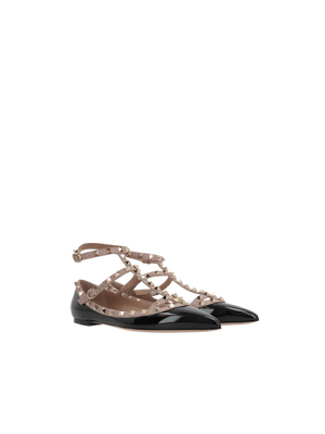 Rockstud Patent Leather Ballerinas-VALENTINO GARAVANI-JOHN JULIA