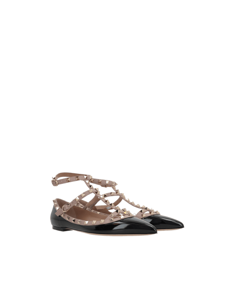 Rockstud Patent Leather Ballerinas-VALENTINO GARAVANI-JOHN JULIA