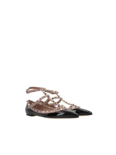 Rockstud Patent Leather Ballerinas-VALENTINO GARAVANI-JOHN JULIA