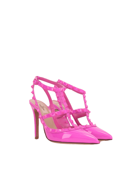 Rockstud Patent Leather Slingbacks-VALENTINO GARAVANI-JOHN JULIA