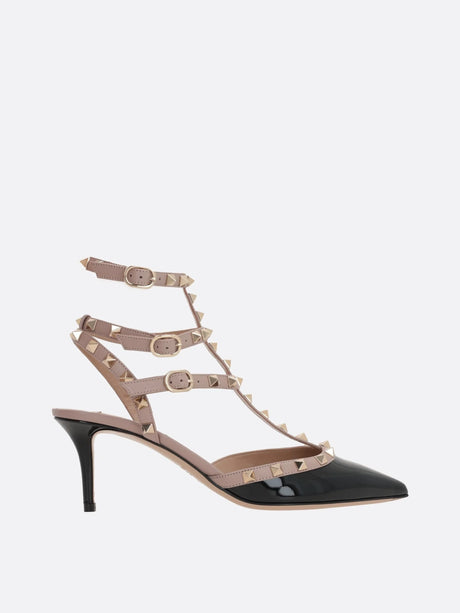 VALENTINO GARAVANI-Rockstud Patent Leather Slingbacks-JOHN JULIA