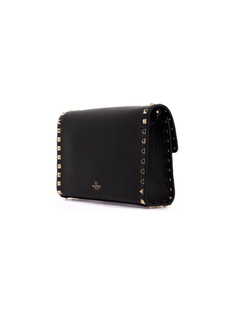 VALENTINO GARAVANI-Rockstud Small Grainy Calfskin Crossbody Bag -JOHN JULIA.