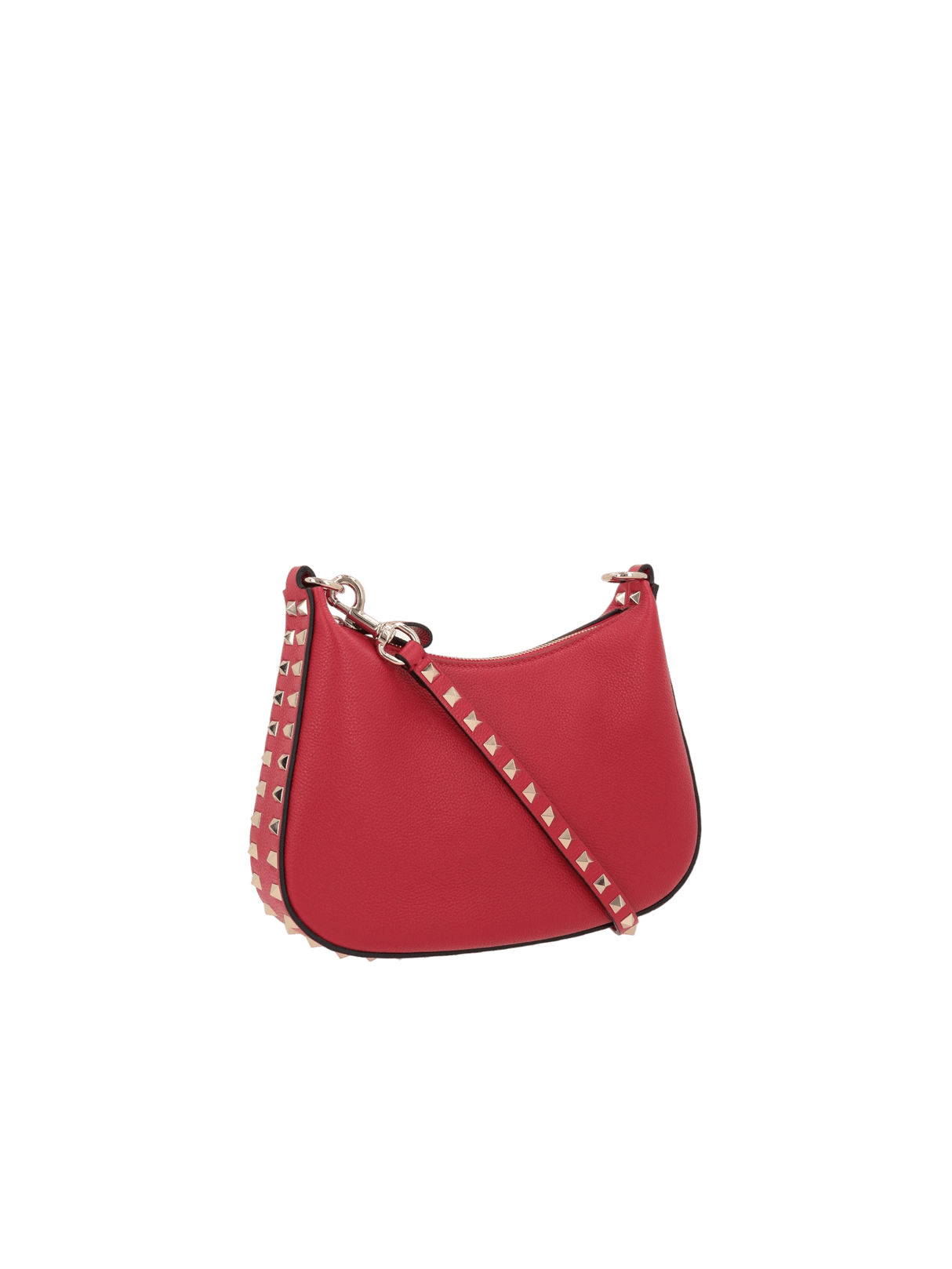 Rockstud Small Grainy Leather Hobo Bag-VALENTINO GARAVANI-JOHN JULIA