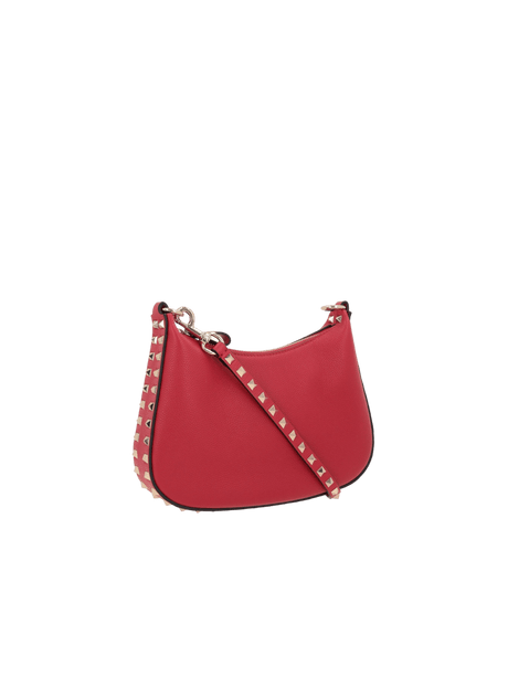 Rockstud Small Grainy Leather Hobo Bag-VALENTINO GARAVANI-JOHN JULIA