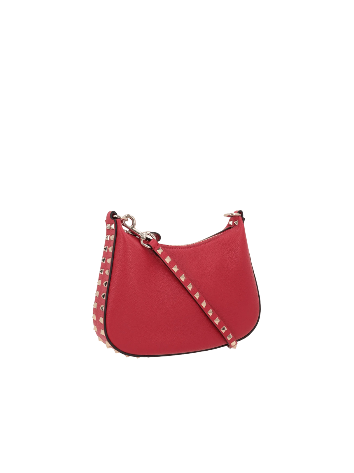 Rockstud Small Grainy Leather Hobo Bag-VALENTINO GARAVANI-JOHN JULIA