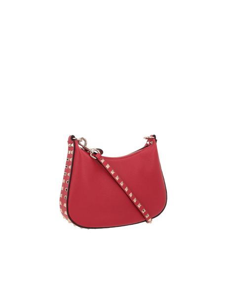 Rockstud Small Grainy Leather Hobo Bag-VALENTINO GARAVANI-JOHN JULIA