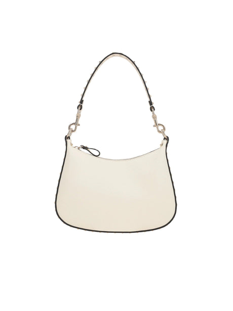 Rockstud Small Grainy Leather Hobo Bag-VALENTINO GARAVANI-JOHN JULIA