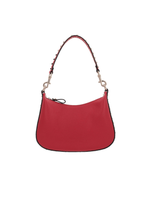 Rockstud Small Grainy Leather Hobo Bag-VALENTINO GARAVANI-JOHN JULIA