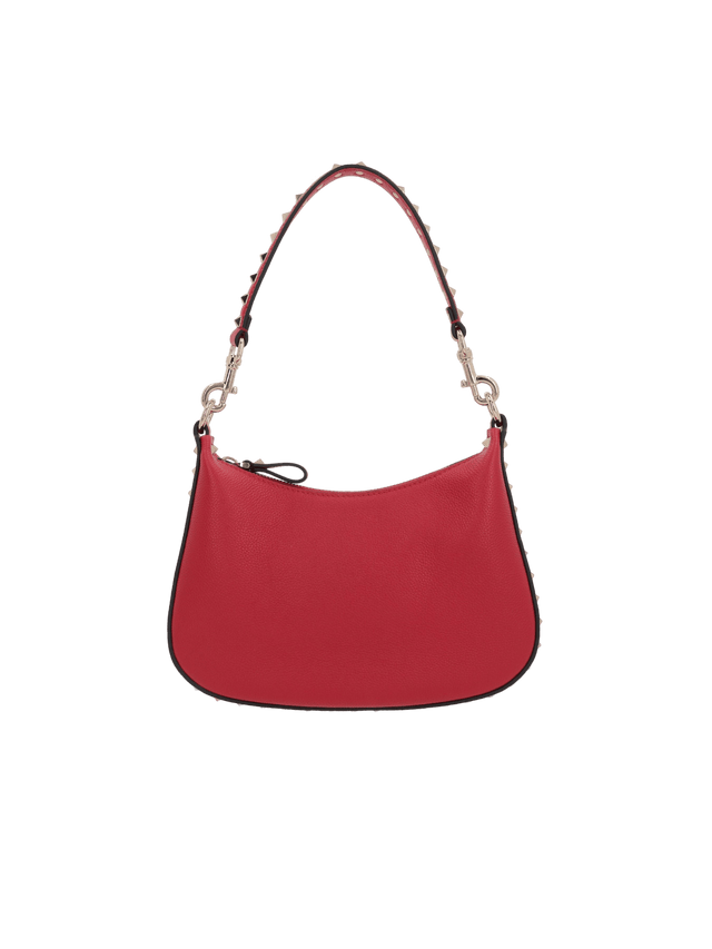 Rockstud Small Grainy Leather Hobo Bag-VALENTINO GARAVANI-JOHN JULIA