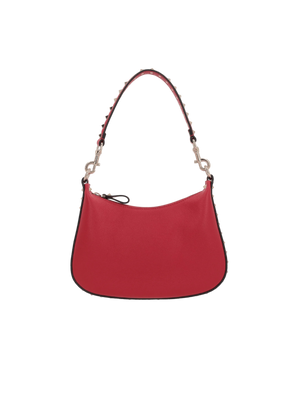 Rockstud Small Grainy Leather Hobo Bag-VALENTINO GARAVANI-JOHN JULIA