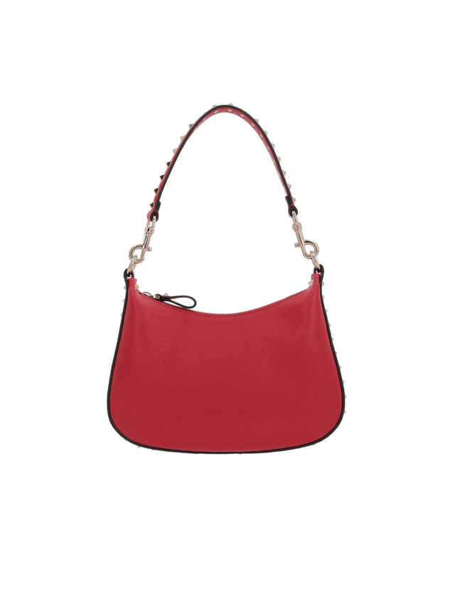 Rockstud Small Grainy Leather Hobo Bag-VALENTINO GARAVANI-JOHN JULIA