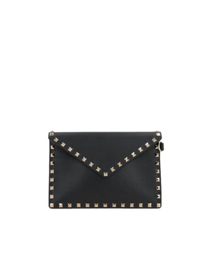 Rockstud Smooth Leather Pouch-VALENTINO GARAVANI-JOHN JULIA