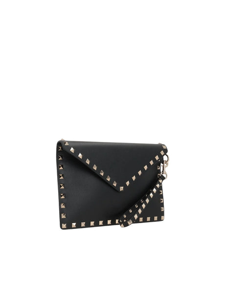 Rockstud Smooth Leather Pouch-VALENTINO GARAVANI-JOHN JULIA