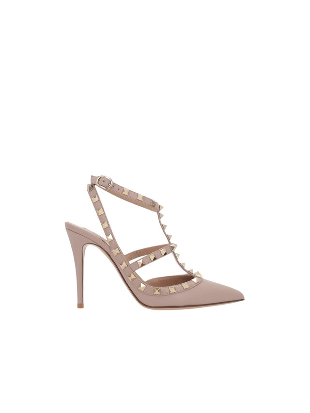 Rockstud Smooth Leather Slingbacks-VALENTINO GARAVANI-JOHN JULIA