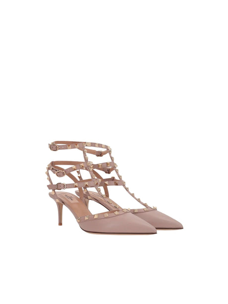 Rockstud Smooth Leather Slingbacks-VALENTINO GARAVANI-JOHN JULIA