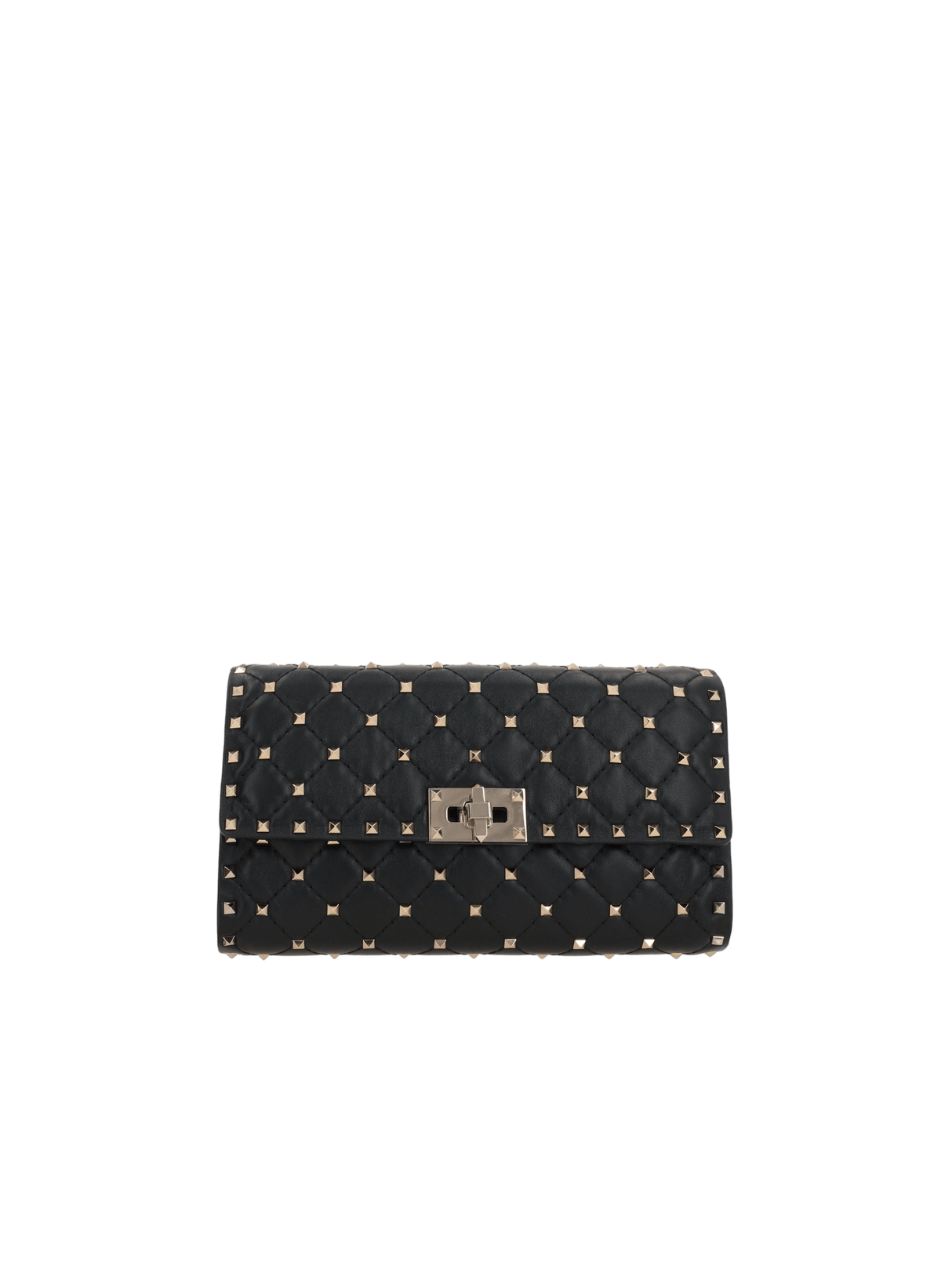 Rockstud Spike Quilted Nappa Chain Clutch-VALENTINO GARAVANI-JOHN JULIA