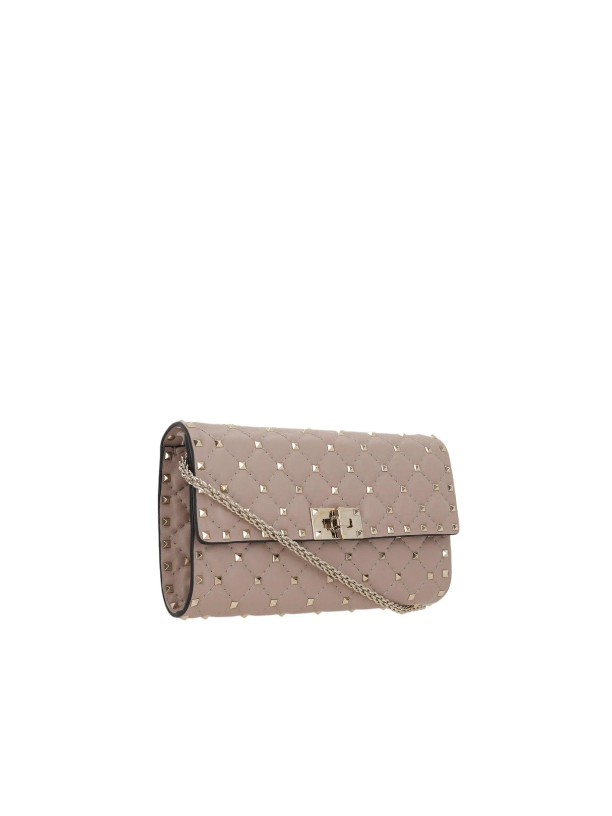 Rockstud Spike Quilted Nappa Chain Clutch-VALENTINO GARAVANI-JOHN JULIA