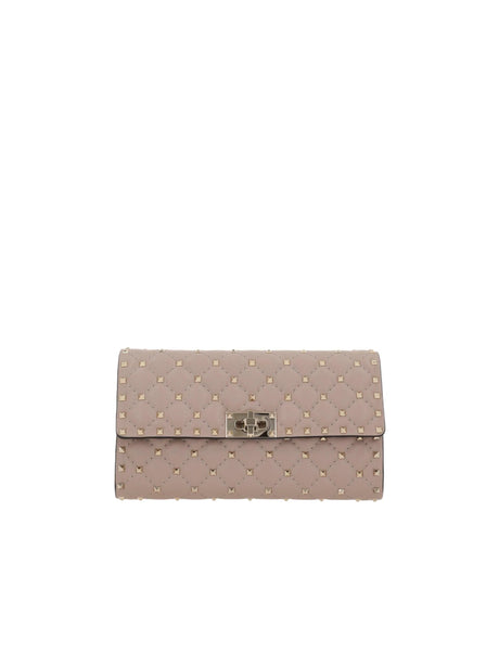 Rockstud Spike Quilted Nappa Chain Clutch-VALENTINO GARAVANI-JOHN JULIA