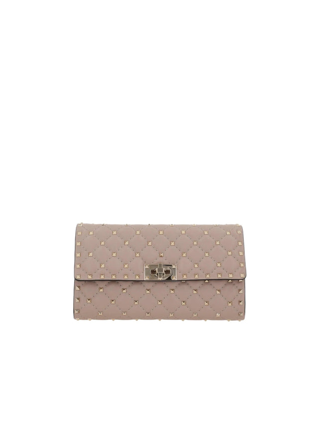 Rockstud Spike Quilted Nappa Chain Clutch-VALENTINO GARAVANI-JOHN JULIA