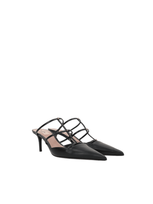 Rockstud Wispy Smooth Leather Slingbacks-VALENTINO GARAVANI-JOHN JULIA