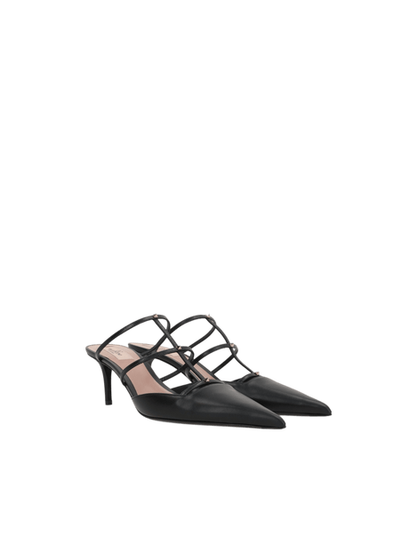 Rockstud Wispy Smooth Leather Slingbacks-VALENTINO GARAVANI-JOHN JULIA