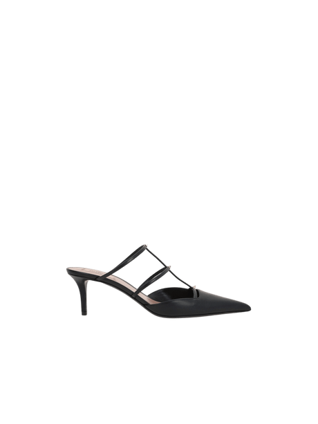 Rockstud Wispy Smooth Leather Slingbacks-VALENTINO GARAVANI-JOHN JULIA