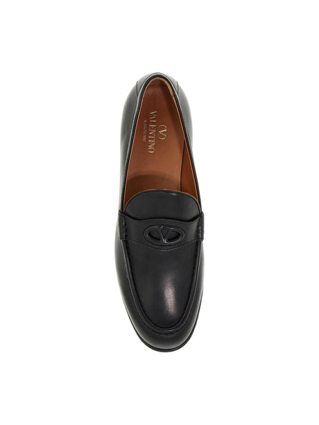 Signature VLogo Leather Loafers.