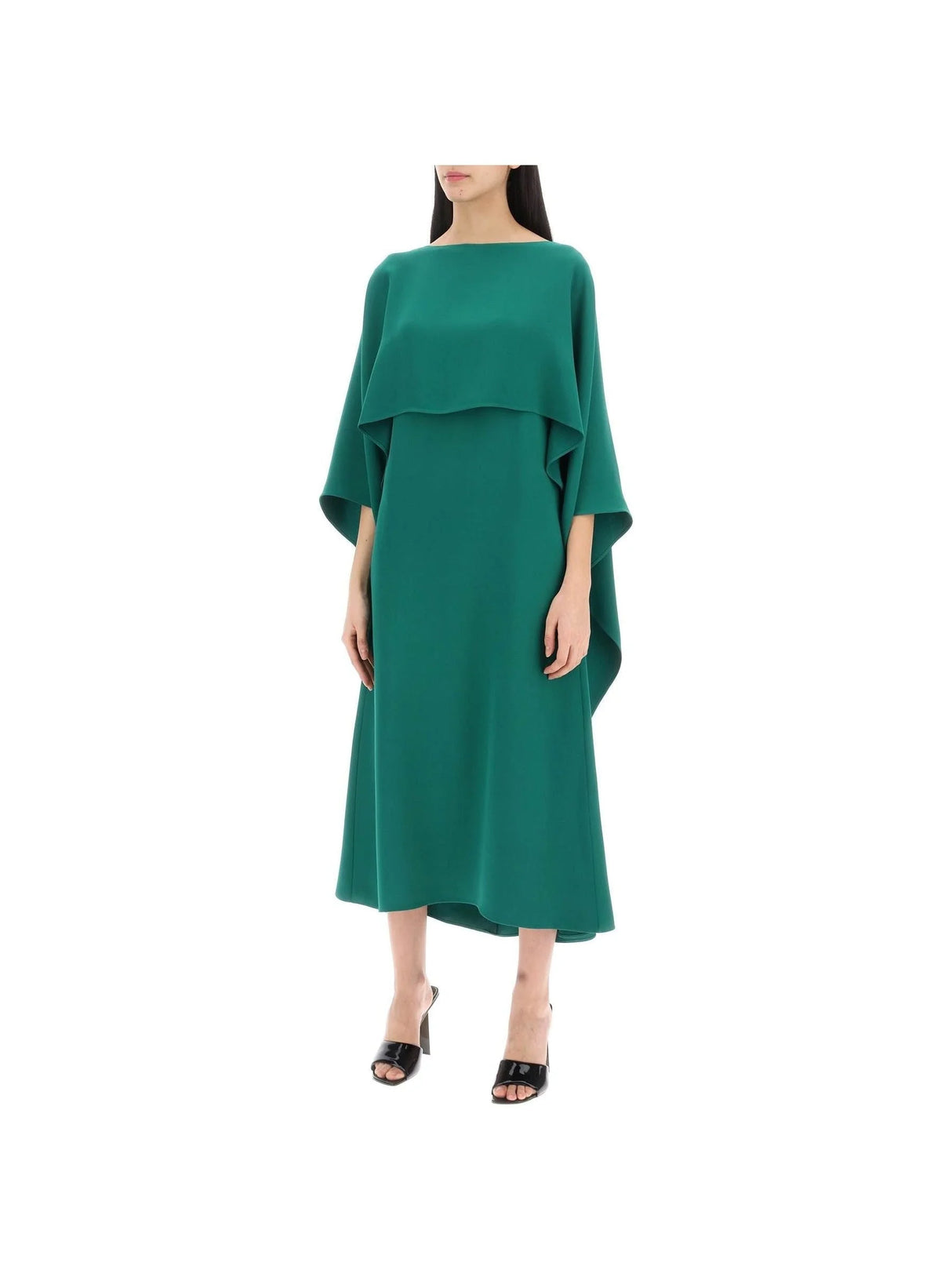 Cady Couture Cape Dress-Valentino Garavani-JOHN JULIA