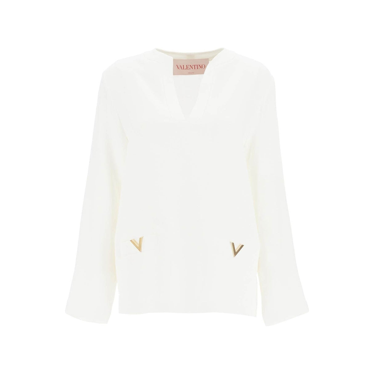 VALENTINO GARAVANI-Silk Cady Couture Crepe Top -JOHN JULIA.