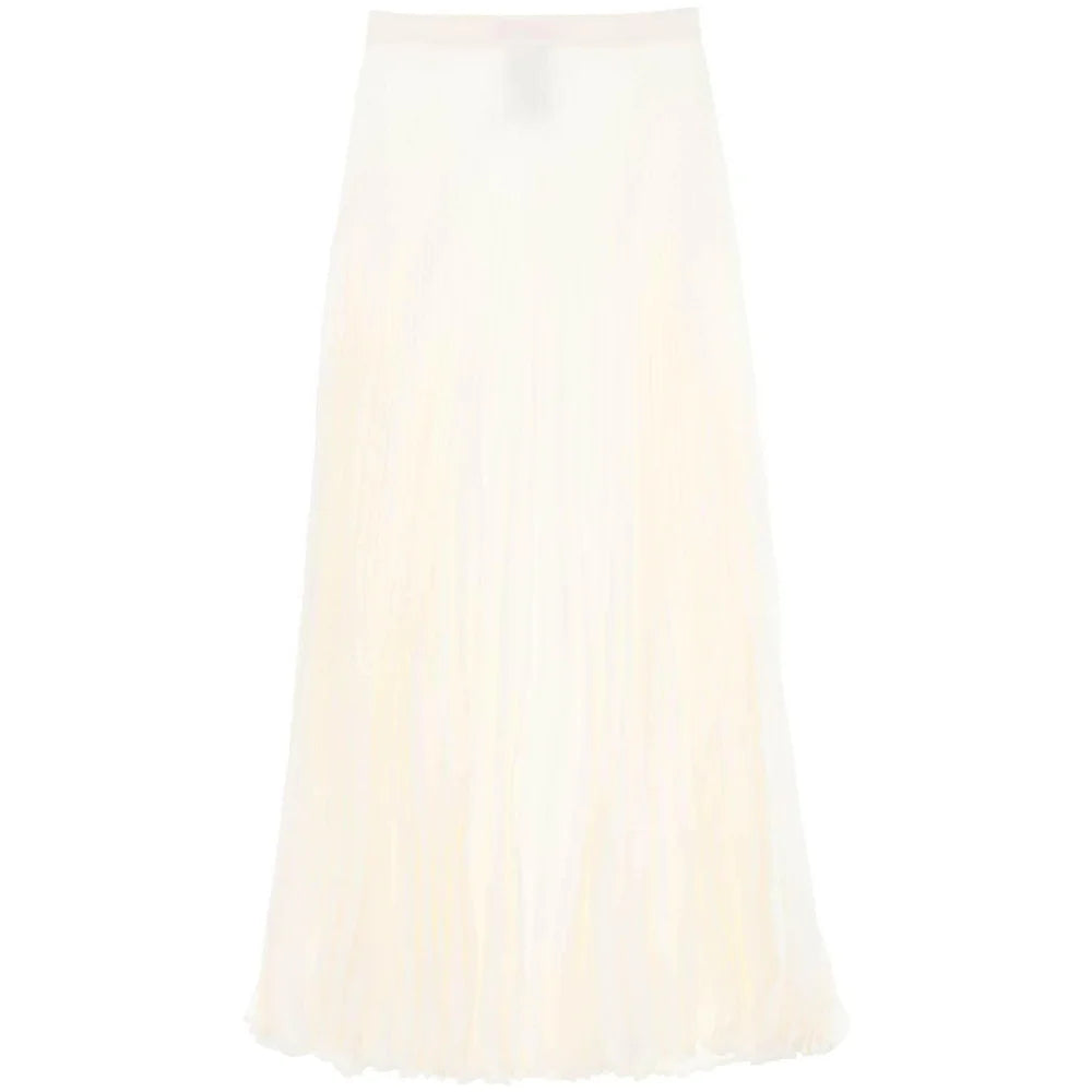 Silk Jacquard Toile Iconographe Pleated Skirt VALENTINO GARAVANI JOHN JULIA.