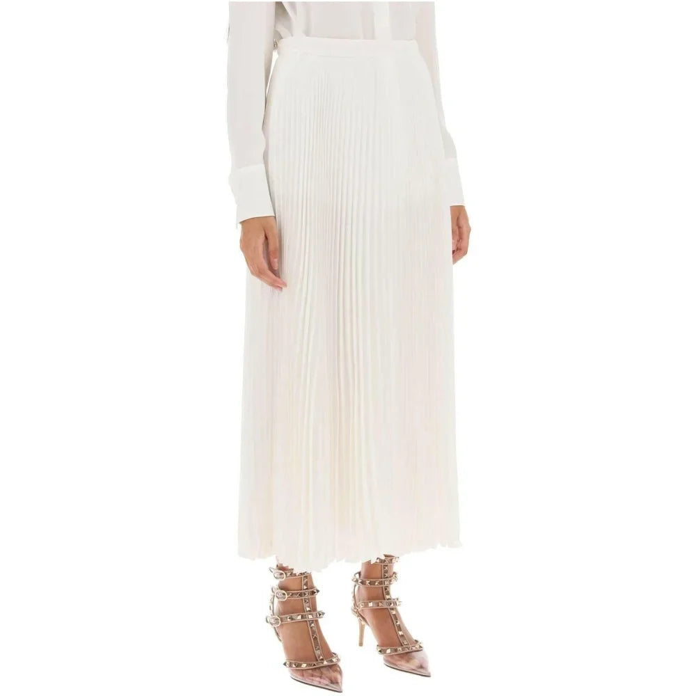 Silk Jacquard Toile Iconographe Pleated Skirt VALENTINO GARAVANI JOHN JULIA.