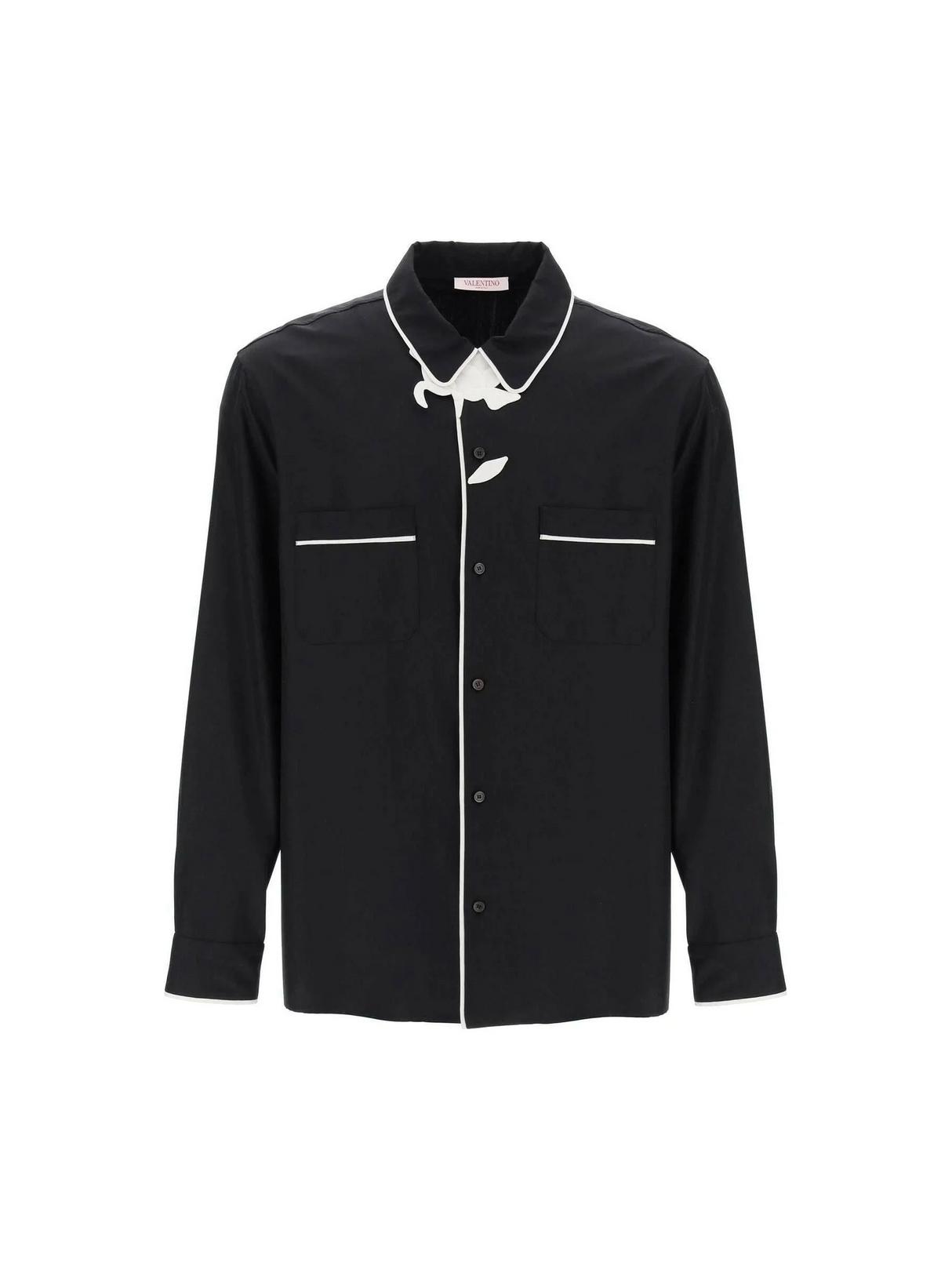 Pyjama Style Silk Shirt-Valentino Garavani-JOHN JULIA