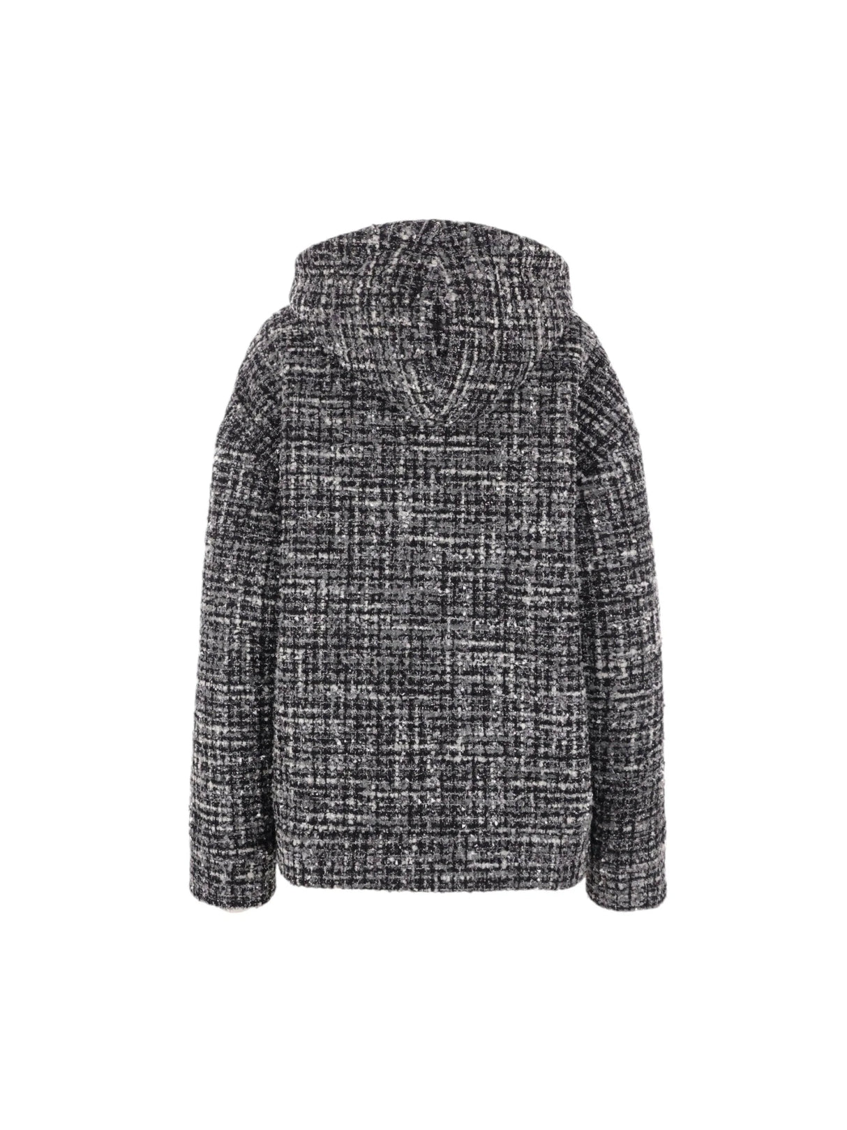 Single-breasted Tweed Hooded Jacket-VALENTINO GARAVANI-JOHN JULIA