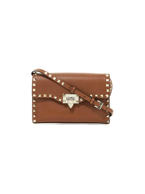 Small Rockstud Grainy Calfskin Crossbody Bag.