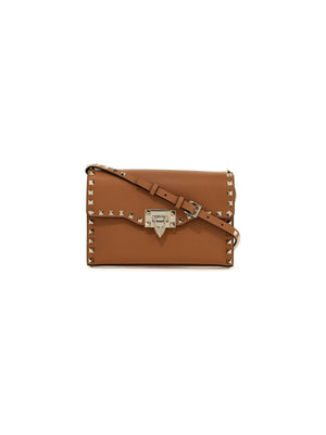 Small Rockstud Grainy Calfskin Crossbody Bag.