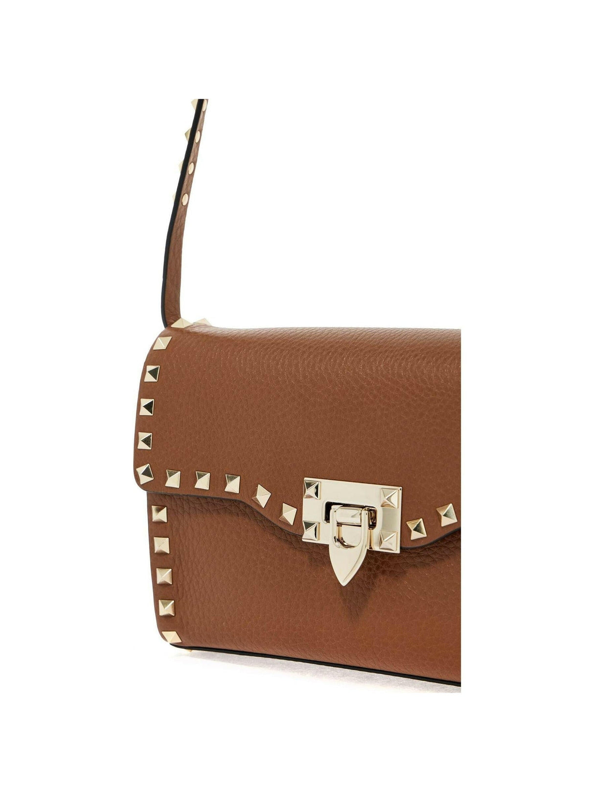 Small Rockstud Grainy Calfskin Crossbody Bag.