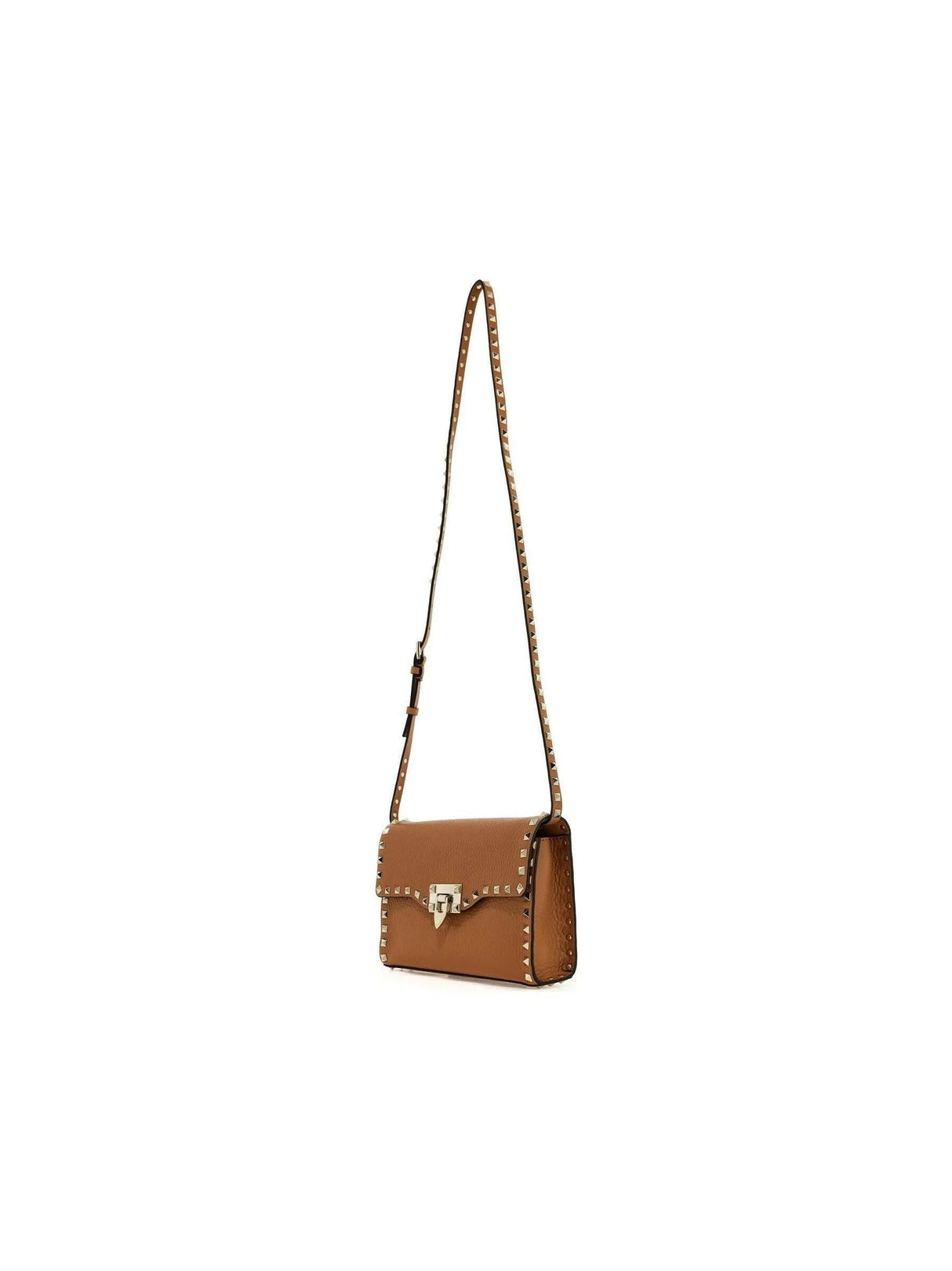 Small Rockstud Grainy Calfskin Crossbody Bag.