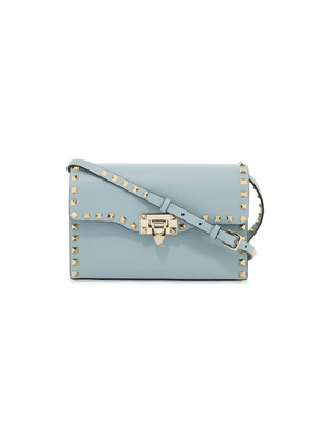 Small Rockstud Grainy Calfskin Crossbody Bag.