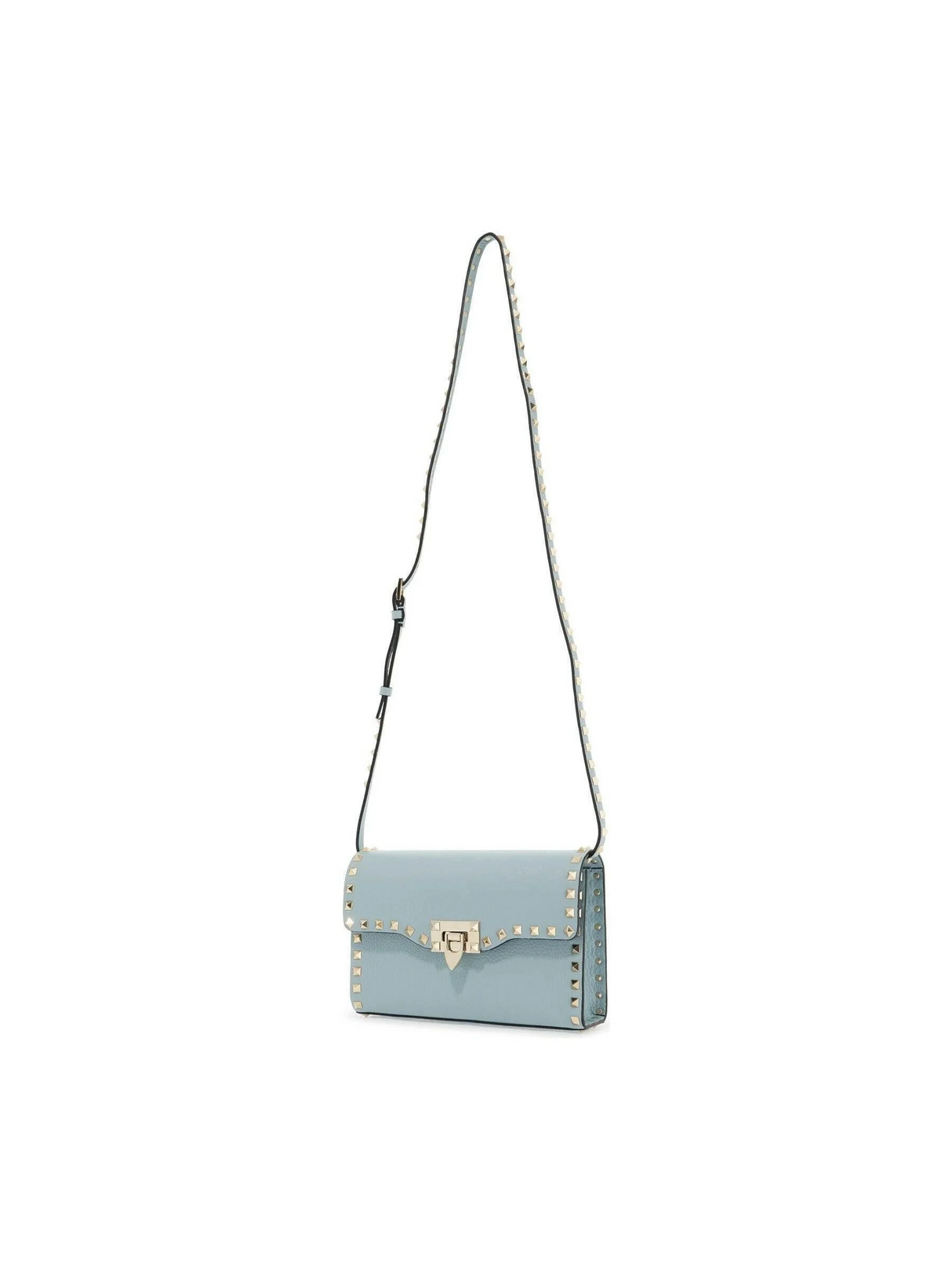 Small Rockstud Grainy Calfskin Crossbody Bag.