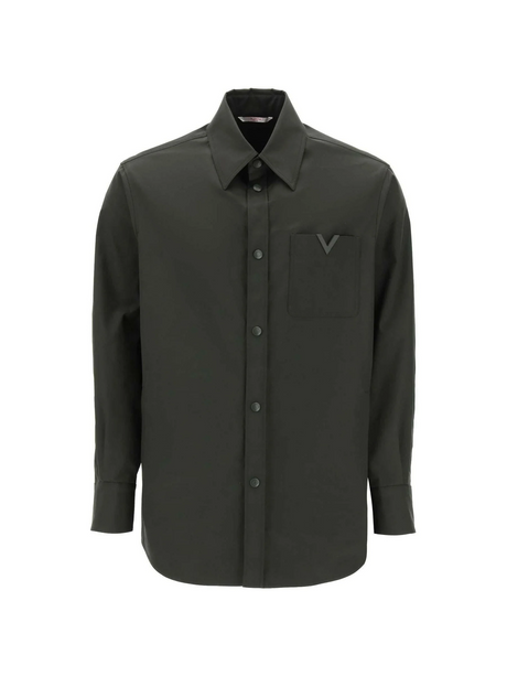 Snap Up Overshirt In Stretch Nylon VALENTINO GARAVANI JOHN JULIA.