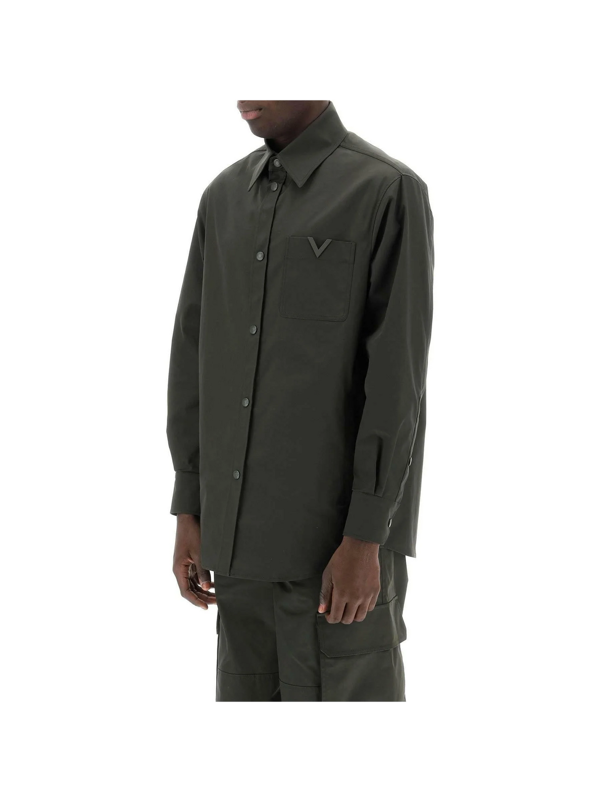 Snap Up Overshirt In Stretch Nylon VALENTINO GARAVANI JOHN JULIA.