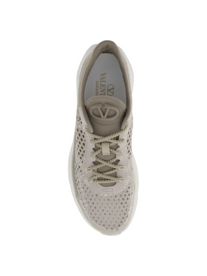 Deep Beige Poudre White True Actress Mesh Sneakers VALENTINO GARAVANI JOHN JULIA.