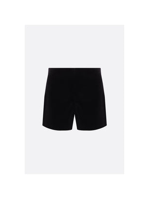 Velvet Shorts With Bow-VALENTINO GARAVANI-JOHN JULIA