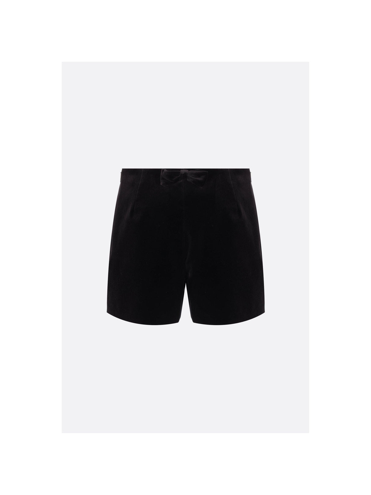 Velvet Shorts With Bow-VALENTINO GARAVANI-JOHN JULIA