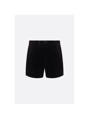 Velvet Shorts With Bow-VALENTINO GARAVANI-JOHN JULIA