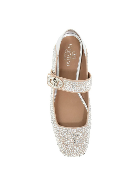 VLogo Locker Crystal Mary Jane Ballerinas.