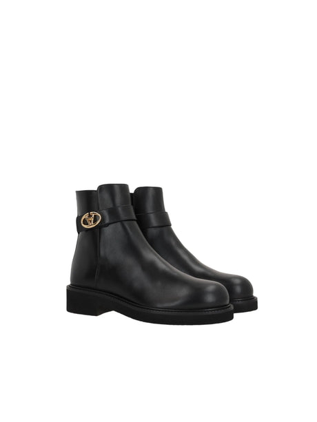 Vlogo Locker Smooth Leather Ankle Boots-VALENTINO GARAVANI-JOHN JULIA